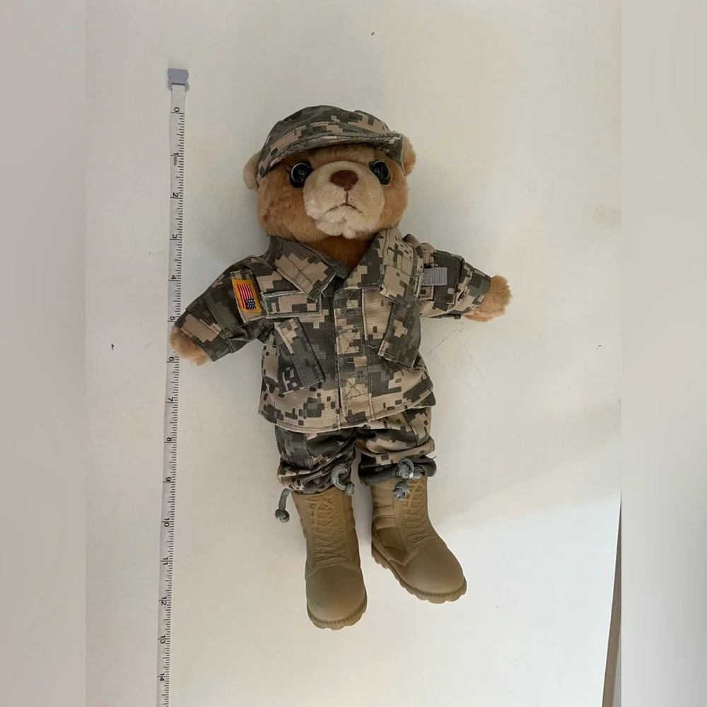 Vintage Bear Forces of America US Army Plush - Teddy Bear Camo Fatigues Female